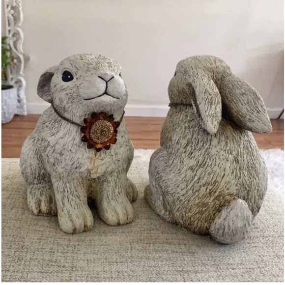 Other - 🪞 SET bunny garden figurines keep safe key hideaway set- home & garden